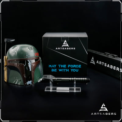 Boba Fett Helmet Bundle With Darksaber