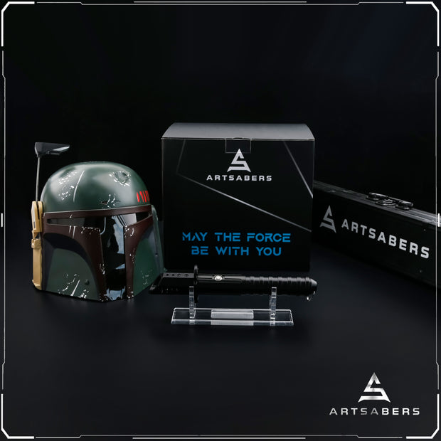 Boba Fett Helmet Bundle With Darksaber