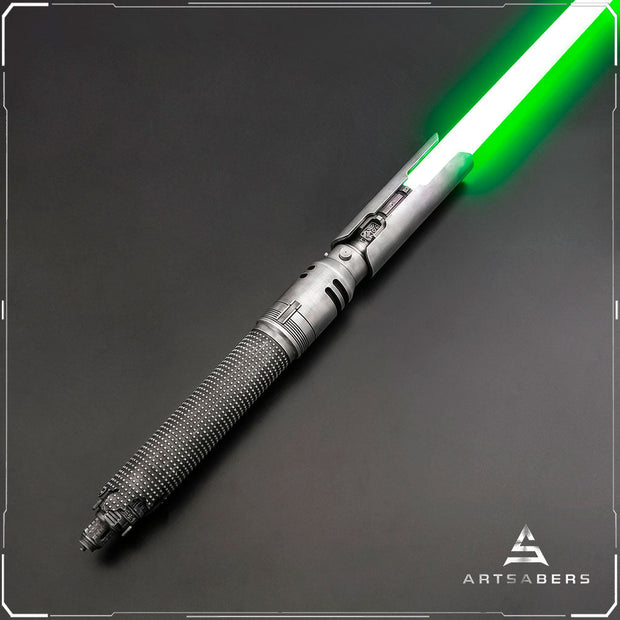 Weathered Fallen Order Cal Lightsaber with Pixel Blade