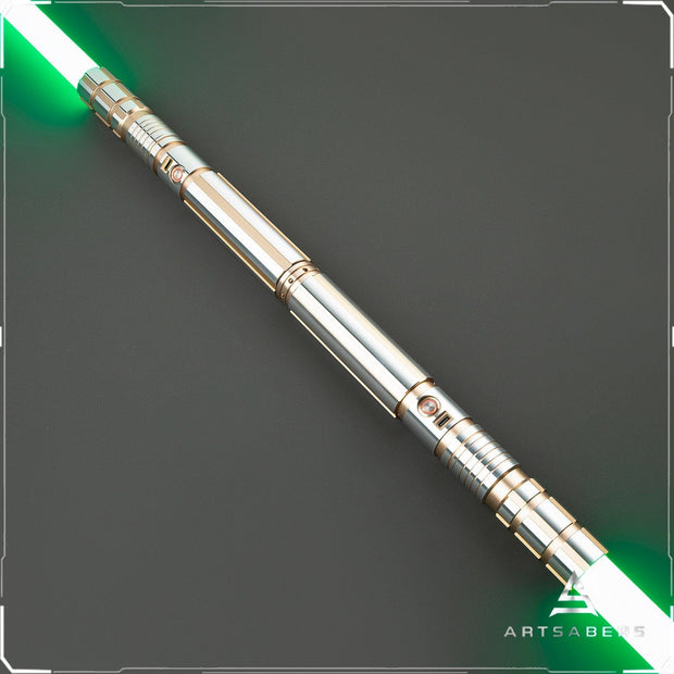 Gold Smasher Double Bladed saber Star Wars saber ARTSABERS