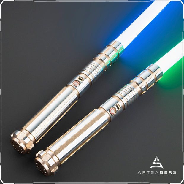 Gold Smasher Double Bladed saber Star Wars saber ARTSABERS