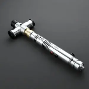 Ezra Bridger Ancient Duelling Crossguard Lightsaber - RGB-X, view 3