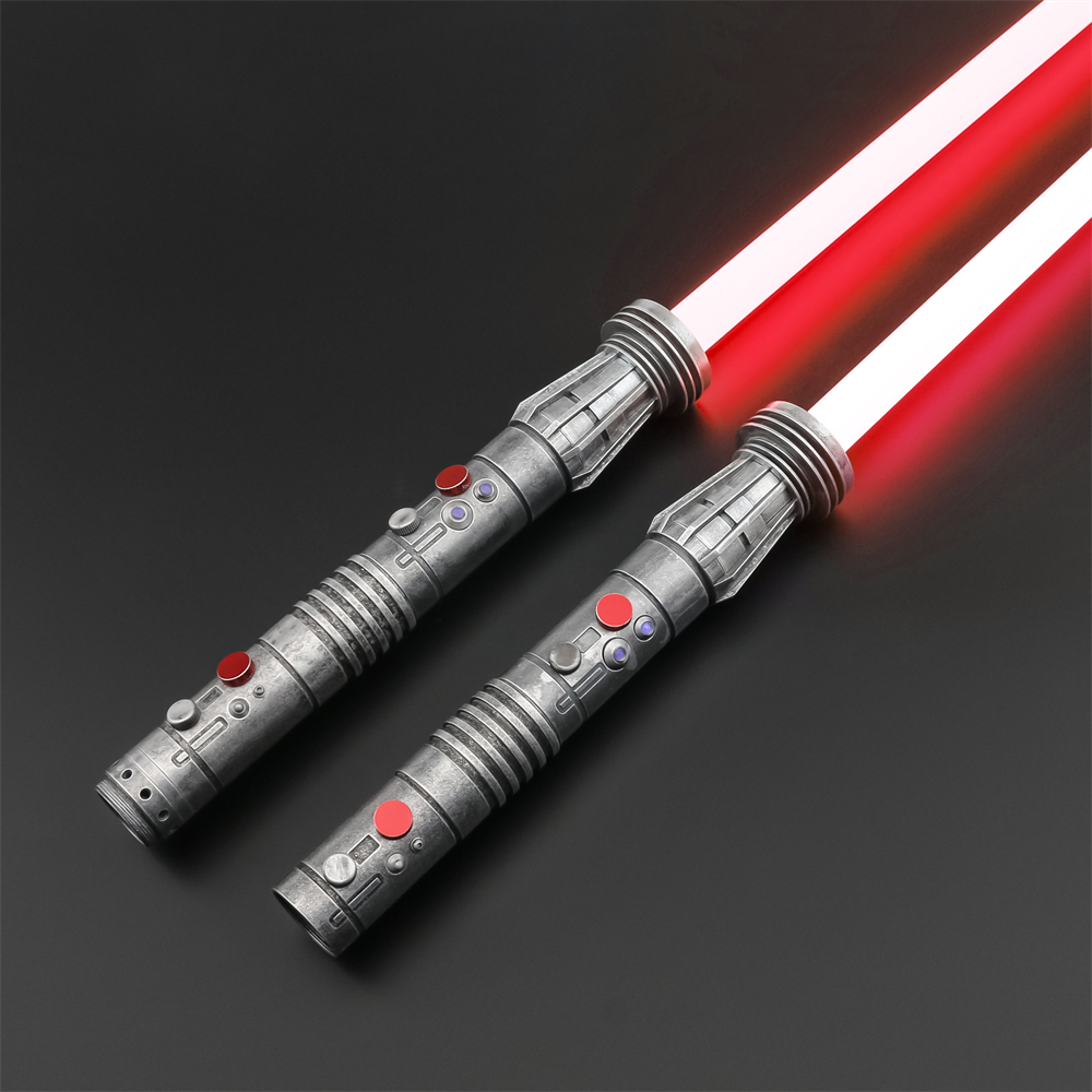 Weathered Darth Maul Double-Bladed Duelling lightsaber, Proffie 2.2