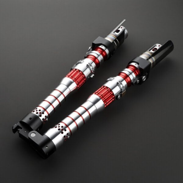 Dark Rey Palpatine Double-Bladed Duelling Lightsaber - RGB-X, view 1