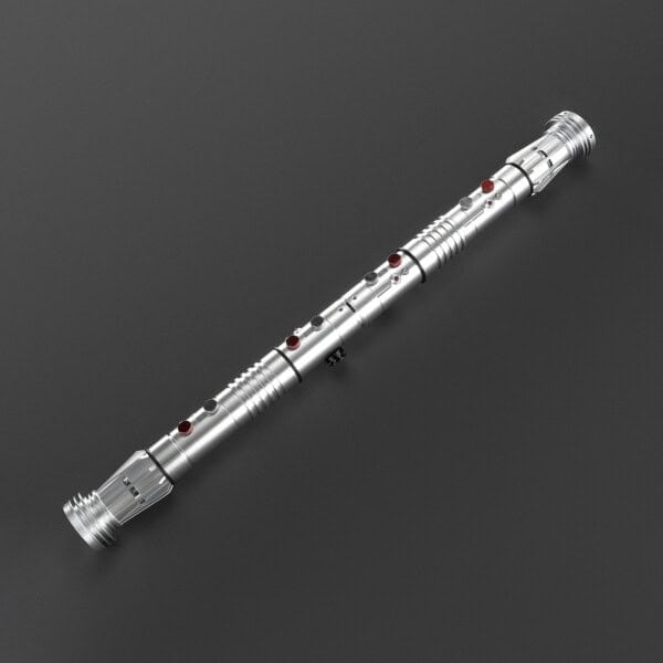 Darth Maul Silver Double-Bladed Duelling Lightsaber - RGB-X, view 1