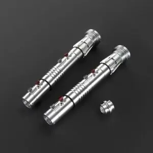 Darth Maul Silver Double-Bladed Duelling Lightsaber - RGB-X, view 2