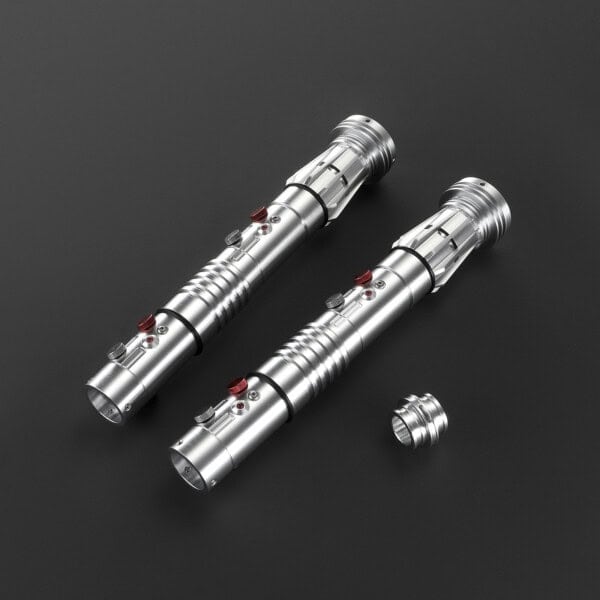 Darth Maul Silver Double-Bladed Duelling Lightsaber - RGB-X, view 2