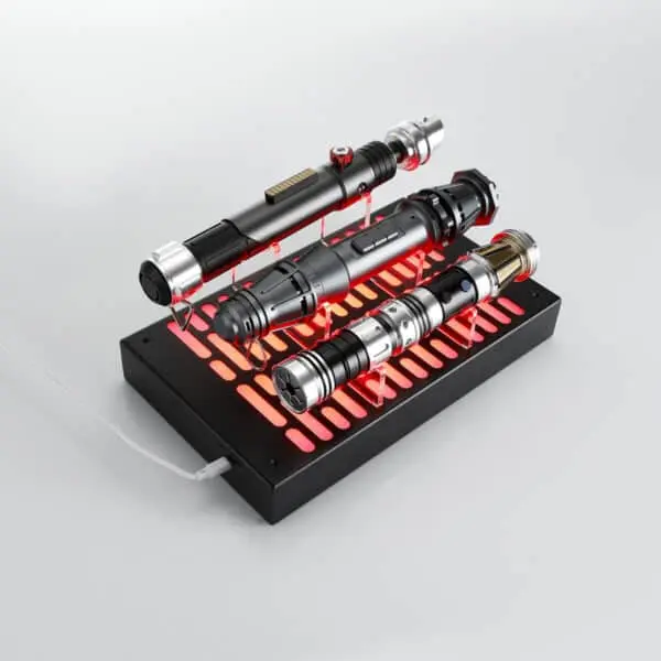 RGB Triple Lightsaber Tiered Stand